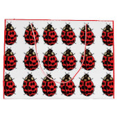 Ladybug Red Black Insect Ladybug Große Geschenktüte (Rückseite)