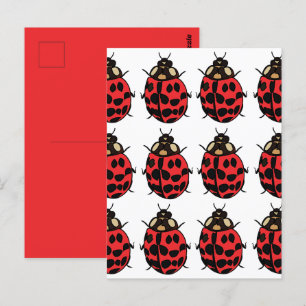 Ladybug Red Black Insect Ladybug Postkarte