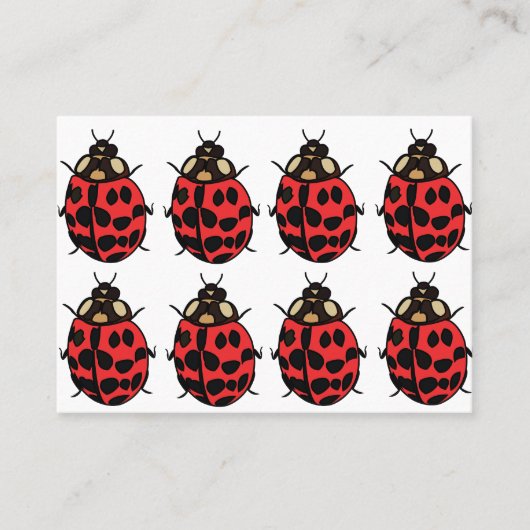 Ladybug Red Black Insect Ladybug Visitenkarte (Vorderseite)