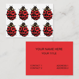 Ladybug Red Black Insect Ladybug Visitenkarte