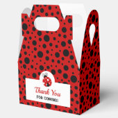 Ladybug Red Black Polka Dots Kindergeburtstag Geschenkschachtel (Geöffnet)