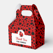 Ladybug Red Black Polka Dots Kindergeburtstag Geschenkschachtel (Vorderseite)