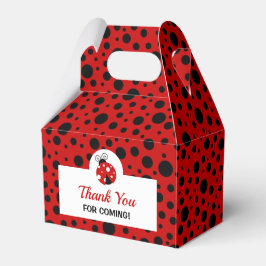 Ladybug Red Black Polka Dots Kindergeburtstag Geschenkschachtel