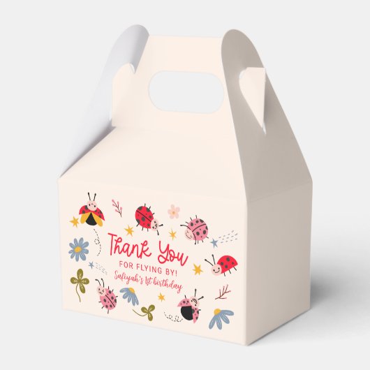 Ladybug Red Bug Birthday Party Geschenkschachtel (Vorderseite)