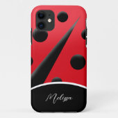 Ladybug Red und Black Modern Ladybugs Case-Mate iPhone Hülle (Rückseite)