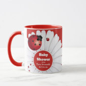 Ladybug Red White Black Baby Dusche Tasse (Links)