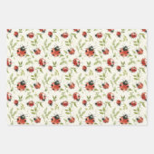 Ladybug Red White Dots Birthday Geschenkpapier Set (Vorderseite 2)
