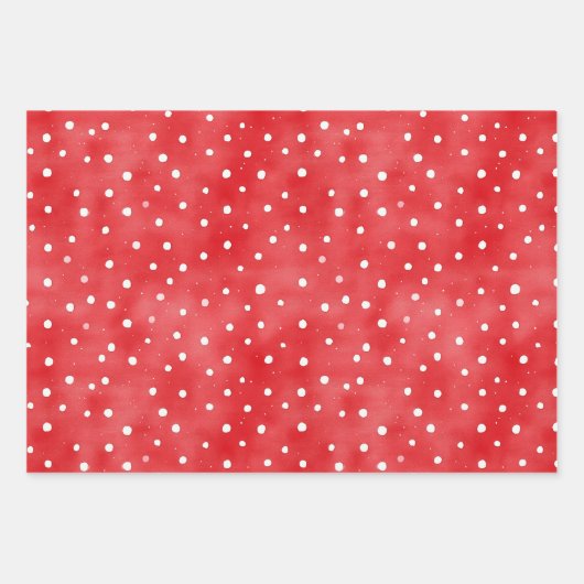 Ladybug Red White Dots Birthday Geschenkpapier Set (Vorderseite)