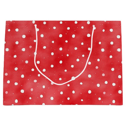 Ladybug Red White Dots Birthday Große Geschenktüte (Vorderseite)
