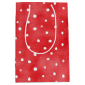 Ladybug Red White Dots Birthday Mittlere Geschenktüte (Vorderseite)
