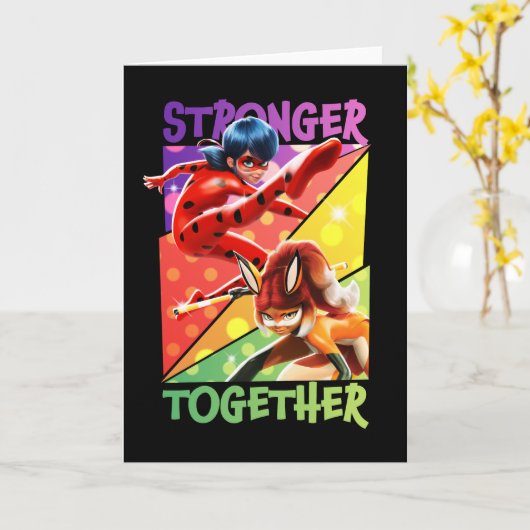 Ladybug & Rena Rouge | Gemeinsam Karte (Gelbe Blume)