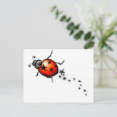 Ladybug Rockstar Postkarte (Stehend Vorderseite)