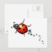 Ladybug Rockstar Postkarte (Vorne/Hinten)
