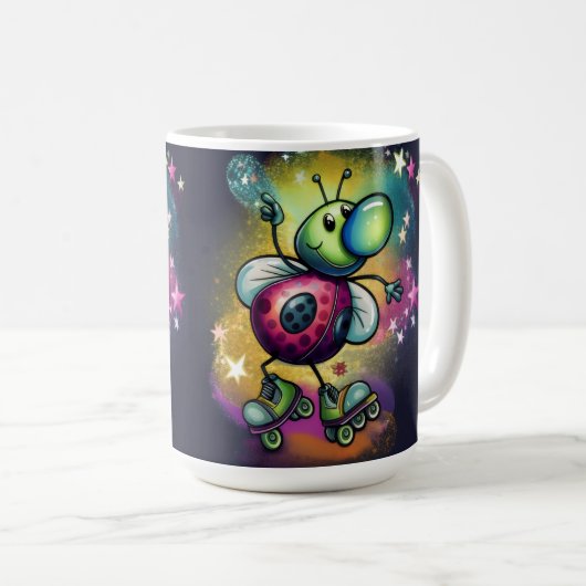 Ladybug Roller Disco Mug Kaffeetasse (VorderseiteRechts)