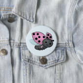 Ladybug rosa Awareness Ribbon Button (Beispiel)