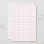 LadyBug Rosa Baby Shower Einladung (Rückseite)