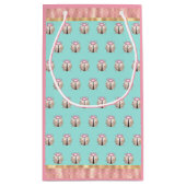 Ladybug Rose Veilchen Blumenrosa niedlich Kleine Geschenktüte (Rückseite)