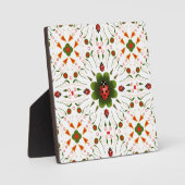 Ladybug, rot, grün und weiß fotoplatte (Vorderseite)