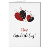 Ladybug Rot und Niedliches Schwarzes Herz Geburtst (Vorne)