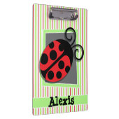Ladybug; Rote und Linde Grüne Streifen Klemmbrett (Rechts)