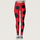 Ladybug Rote und Schwarze Spots Leggings (Vorderseite)