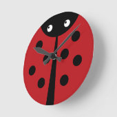 Ladybug Runde Wanduhr (Winkel)