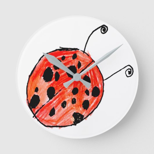 Ladybug Runde Wanduhr (Vorderseite)