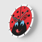 Ladybug Runde Wanduhr (Winkel)