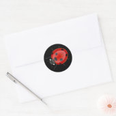 Ladybug Runder Aufkleber (Umschlag)