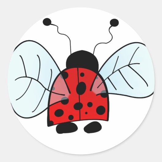 Ladybug Runder Aufkleber (Vorderseite)