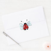 Ladybug Runder Aufkleber (Umschlag)
