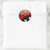 Ladybug Runder Aufkleber (Tasche)