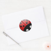 Ladybug Runder Aufkleber (Umschlag)