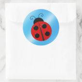 Ladybug Runder Aufkleber (Tasche)