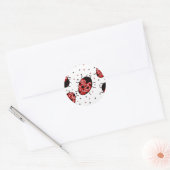 Ladybug Runder Aufkleber (Umschlag)