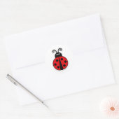Ladybug Runder Aufkleber (Umschlag)