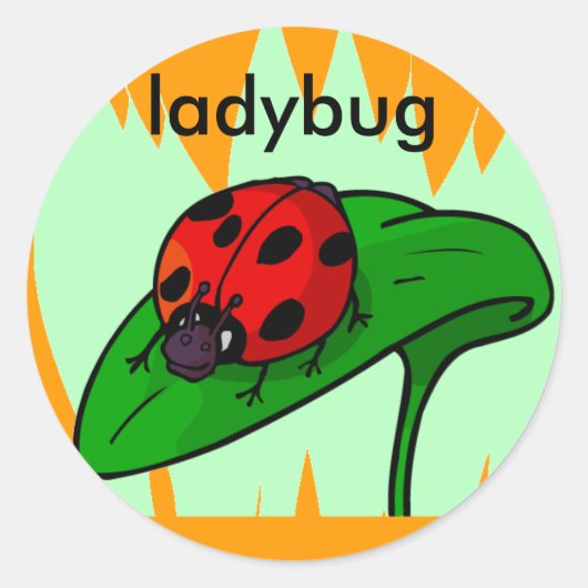 Ladybug Runder Aufkleber (Vorderseite)