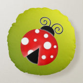 Ladybug Rundes Kissen (Vorderseite)