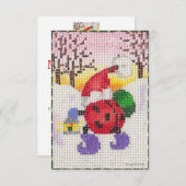 Ladybug Santa Einladung (Vorne/Hinten)