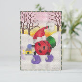 Ladybug Santa Einladung (Stehend Vorderseite)