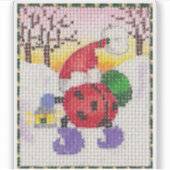 Ladybug Santa Sticker (Vorderseite)