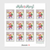 Ladybug Santa Stickers Aufkleber (Blatt)