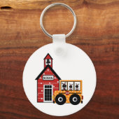 Ladybug School and School Bus Tshirts und Geschenk Schlüsselanhänger (Vorderseite)