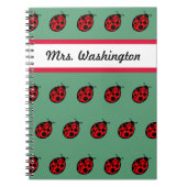 Ladybug School Notebook Geschenk für Lehrer Notizblock (Vorderseite)