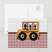 Ladybug Schoolbus Card Postkarte (Vorne/Hinten)
