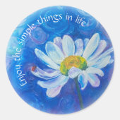 "Ladybug Serenade" Blumenkleber Runder Aufkleber (Vorderseite)