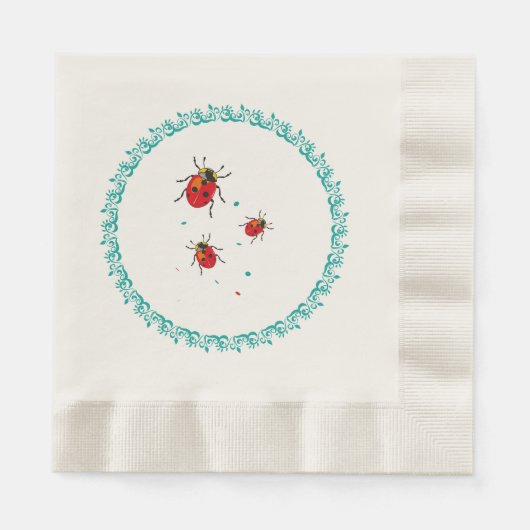 LadyBug Serie - Paper Napkins Serviette (Vorderseite)