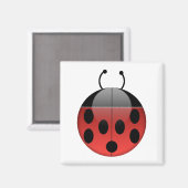 Ladybug Series 1 Square Magnet (Vorderseite/Rückseite)