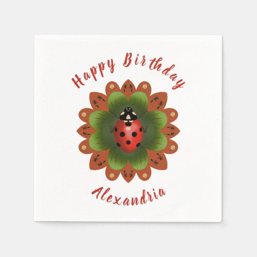 Ladybug Serviette (Vorderseite)