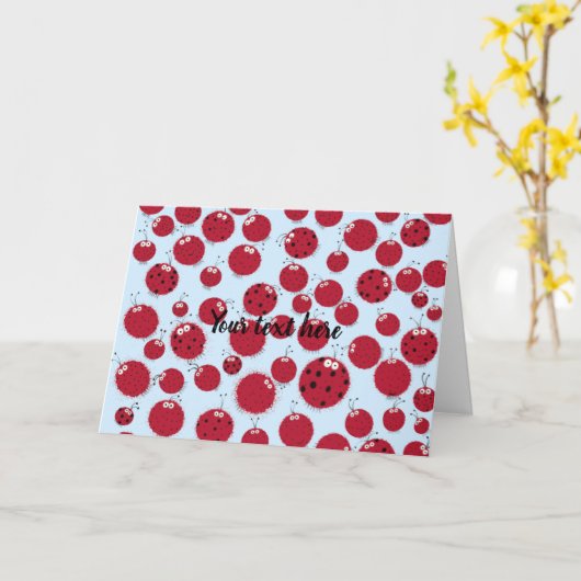 Ladybug Shindig Karte (Gelbe Blume)